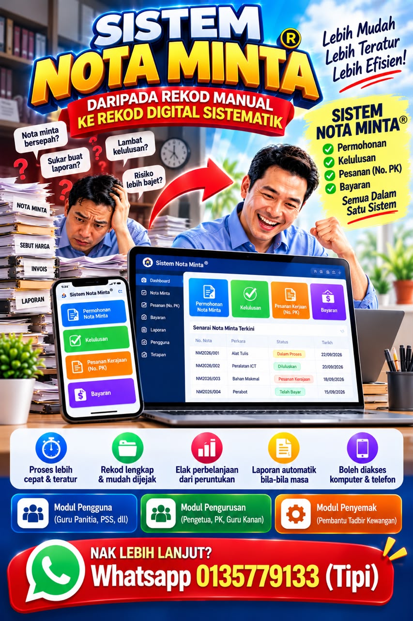 Sistem Nota Minta - Antaramuka Dashboard, Telefon & Modul